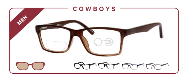 Two Strength Bifocal Rectangle  Reading Glasses