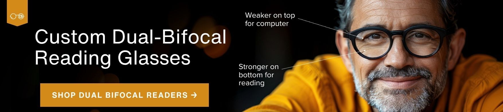 Two Strength Bifocal Reading Glasses