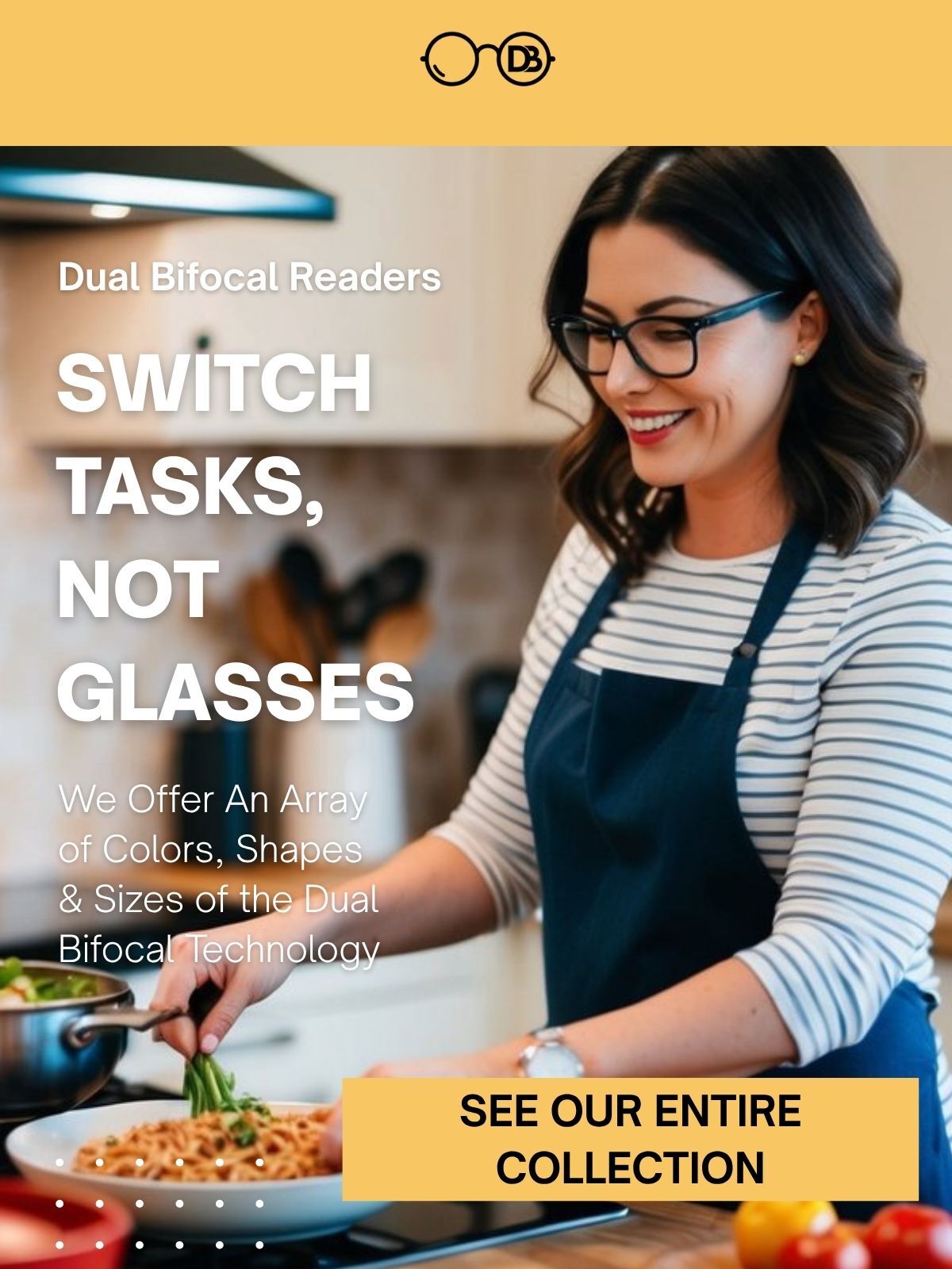Two Strength Bifocal Reading Glasses 