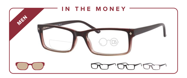 Rectangle Multi-colored Two Strength Bifocal