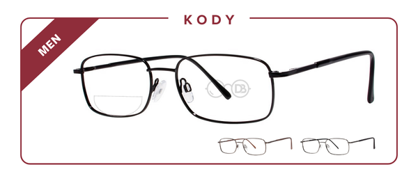 Modern Metal Rectangle Dual-Strength Bifocal Reading Glasses