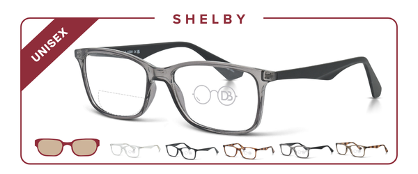 Rectangle Multi-colored Two Strength Bifocal