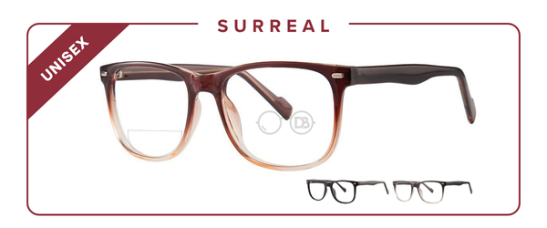Modern Rectangle Dual-Strength Bifocal Reading Glasses