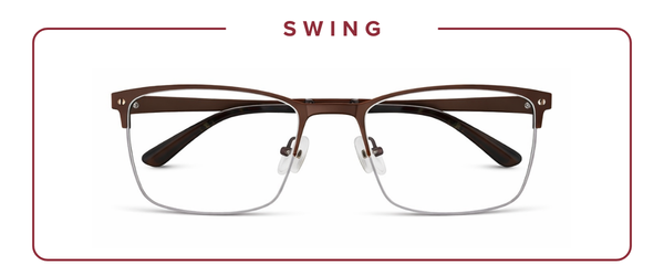 Rimless Wide Frame Glasses