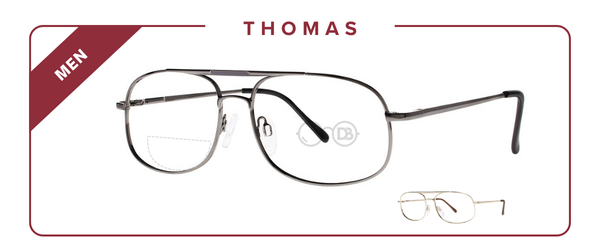  Wide-Fit Aviator Dual-Strength Bifocal Reading Glasses