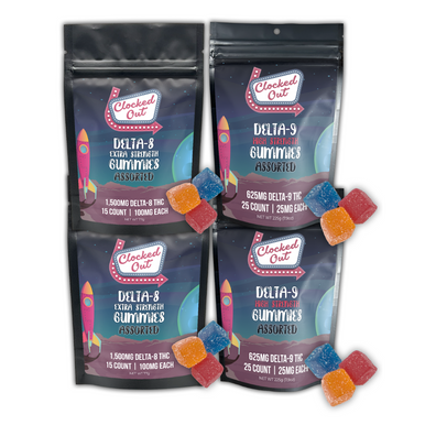 Clocked Out™ Delta-8 & Delta-9 Gummies (4-Pack)