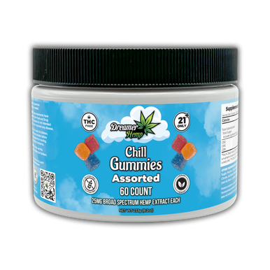Dreamer Hemp Chill Blend Gummies (CBD, CBG, CBN) 30ct or 60ct