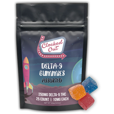 Clocked Out Delta-9 Gummies 250mg (25ct)