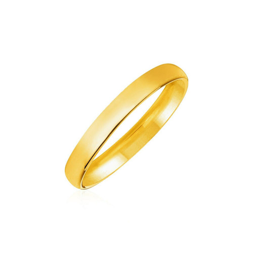 14k Yellow Gold (1 gr) Unisex Comfort Fit Wedding Band - 3mm