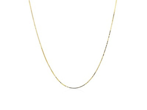 Classic Box Chain in 10k Yellow Gold (0.45 mm)