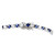 Brilliant Simulated Sapphire and CZ Tennis Bracelet in Sterling SIlver