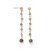 14 Karat Gold Plated Post Earrings with Labradorite Beads