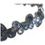 Vintage Givenchy Blue Crystal Flowers Bracelet and Necklace Set