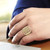 Dollar Sign Crystal Men's Ring in Gold Plated Stainless Steel (22AD-TK3757 )