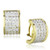 Gold Plated Stainless Steel CZ Huggie Hoops Earrings