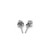 Faceted 3mm White Cubic Zirconia Stud Earrings in 14k White Gold