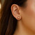 14K Gold 7mm Crystal Cut Post Earring