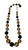 Vintage 50s Black and Gold Graduated Bead Choker Necklace