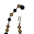 Vintage 50s Black and Gold Graduated Bead Choker Necklace
