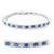 Tennis Bracelet, Alternating 3mm Clear and Colored Synthetic Spinel or CZ Stones