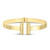 14k Yellow Gold High Polish Bar Cuff Bangle (6.00 mm)