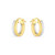 14k Two Tone Gold Double Round Hoops