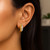 14k Two Tone Gold Double Round Hoops