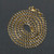 14k Two Tone Gold Pave Curb Chain (3.60 mm)