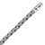 Oxidized Sterling Silver Mens Chain Bracelet in a Cable Motif (8.50 mm)