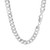 Rhodium Plated Sterling Silver Curb Style Chain (7.90 mm)