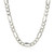 Rhodium Plated Sterling Silver Figaro Style Chain (5.40 mm)