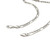 Rhodium Plated Sterling Silver Figaro Style Chain (5.40 mm)