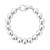 Rhodium Plated Sterling Silver Bold Bead Bracelet (10.00 mm)