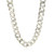 Rhodium Plated Sterling Silver Curb Style Chain (10.20 mm)
