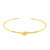 14k Yellow Gold Polished Cuff Bangle with Knot (5.50 mm)