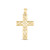 14k Yellow Gold High Polish Vine Cross Pendant