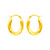 14k Yellow Gold Polished Oval Hoop Earrings