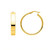 Large Tube Shaped Hoop Earrings in 14K Yellow Gold