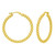 14K Yellow Gold Polished Large Bead Hoop Earrings