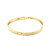 10k Yellow Gold Dome Childrens Diamond Cut Florentine Bangle (4.00 mm)