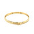 10k Yellow Gold Dome Childrens Diamond Cut Florentine Bangle (4.00 mm)