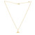 Whale Tail Necklace in 14K Yellow Gold