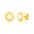 14k Yellow Gold Flower Stud Earrings with Pearls