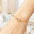 Adjustable Horseshoe Draw String Bracelet in 14K Yellow Gold