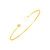 14k Yellow Gold Cuff Bangle with Pearl and Diamond (3.00 mm)