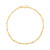 Two Tone Bar and Bead Bracelet in 14K Gold (1.70 mm)