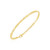14k Yellow Gold High Polish Bead Cuff Bangle (2.40 mm)