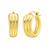 14K Yellow Gold 3 Row Graduated Hoop Earrings