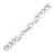Rhodium Plated Sterling Silver Curb Style Bracelet (8.40 mm)