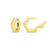 14k Yellow Gold Bamboo Huggie Hoops